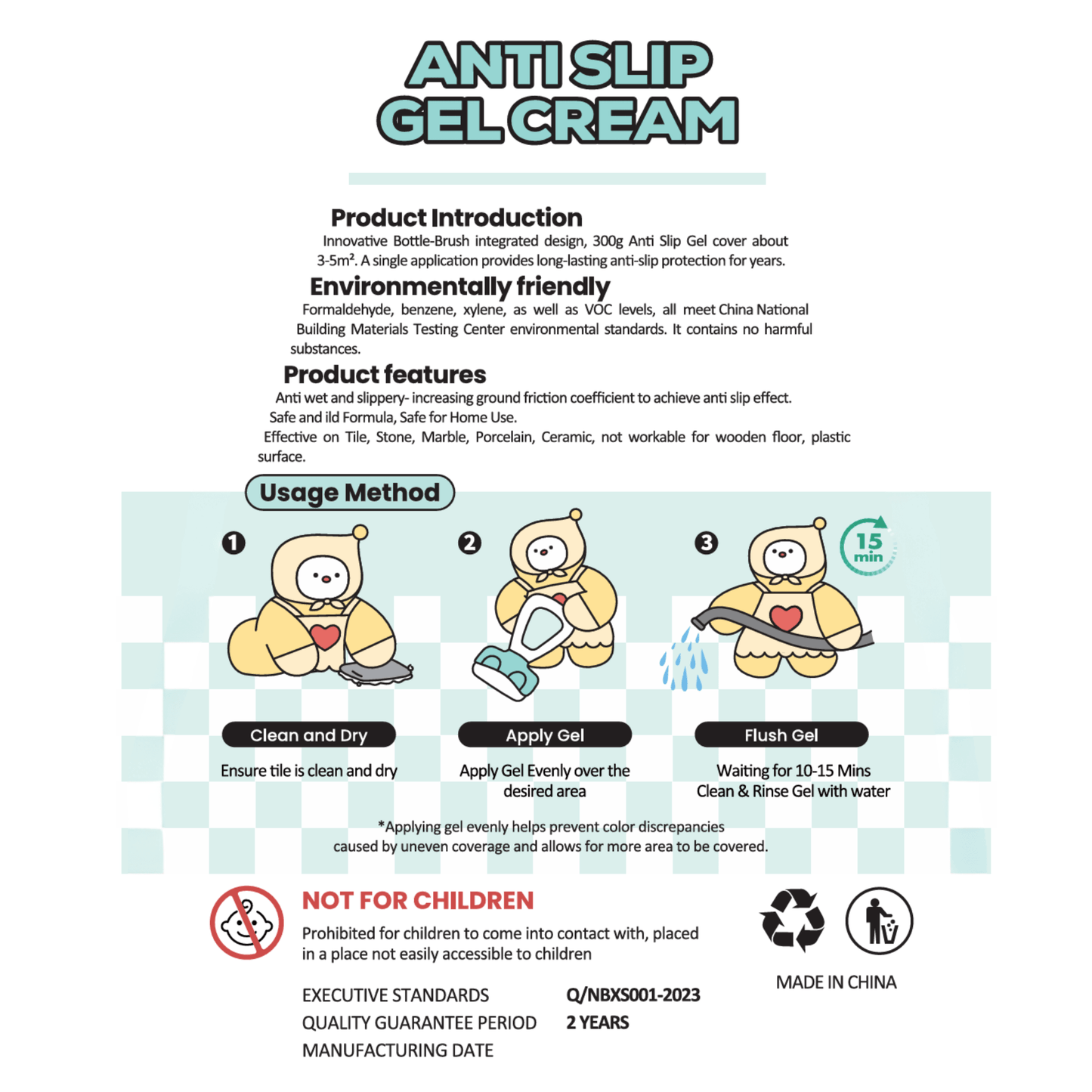 Antideslizante Transparente para Bañeras, Duchas y Piscinas - Homanage