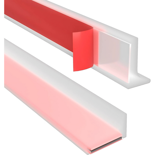 Barrera de Agua para Ducha 140 cm – Perfil de Silicona TPR (Blanco)