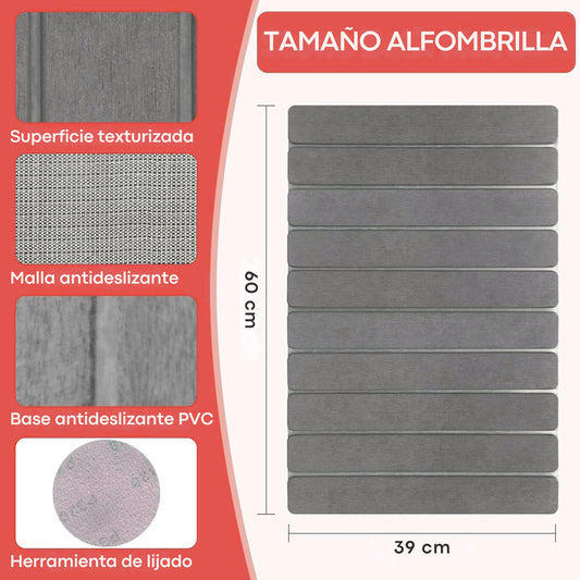 Alfombra de diatomita 39×60 cm plegable – Antideslizante y secado rápido