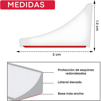 Barrera de Agua para Ducha 140 cm – Perfil de Silicona TPR (Blanco)