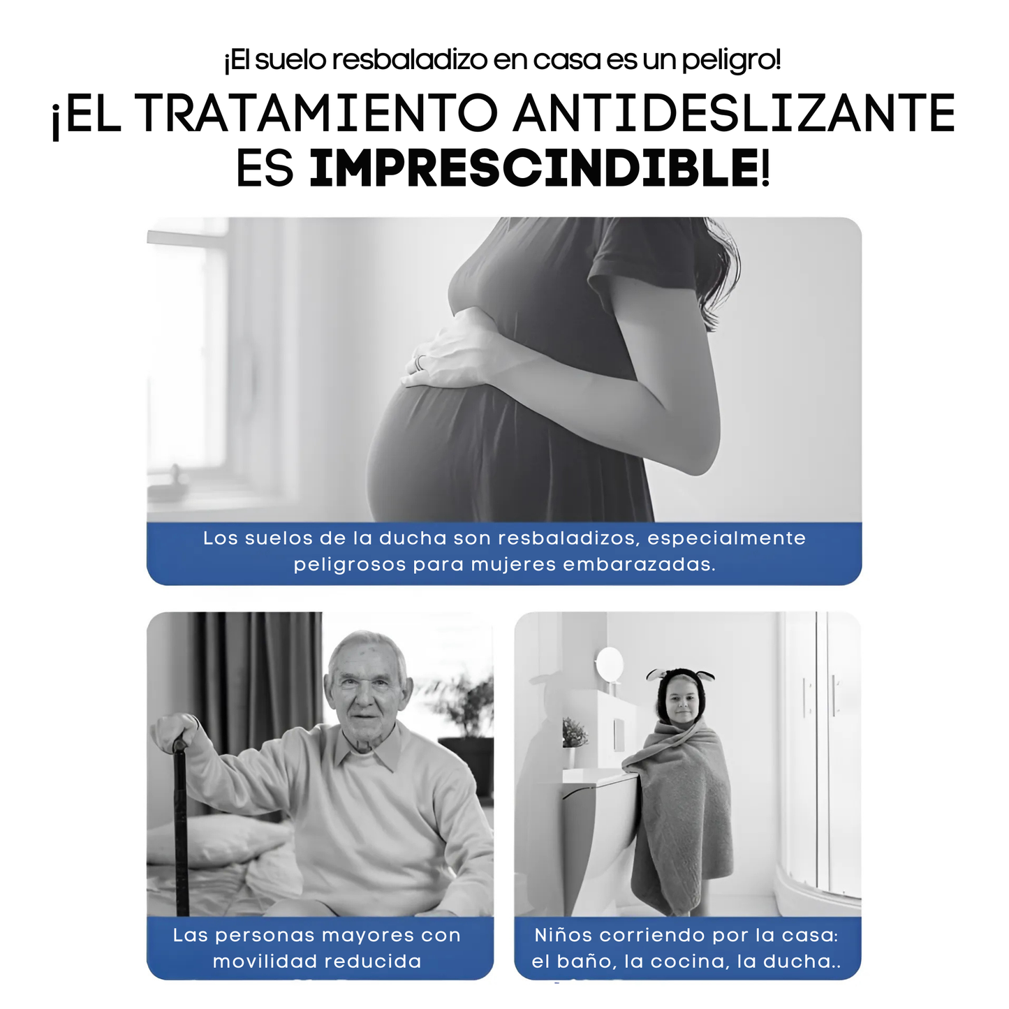 Gel Antideslizante Transparente para Bañeras, Duchas y Piscinas