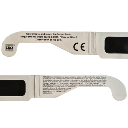 Pack 2 Gafas Eclipse Solar homologadas y certificadas ISO 12312-2 – CE | Visión Segura del Sol y Tránsitos. Eclipse Total 2026