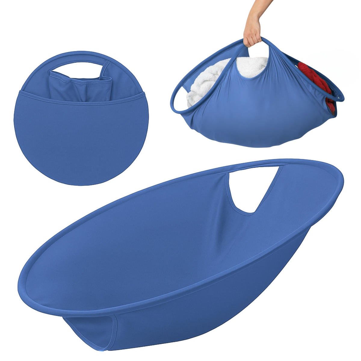 Cesta de Lavandería Plegable Redonda – Práctica, Compacta y con Diseño Ergonómico