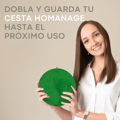 Cesta de Lavandería Plegable Redonda – Práctica, Compacta y con Diseño Ergonómico - Homanage