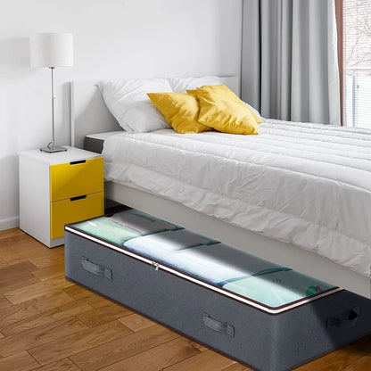 Contenedores Plegables de Almacenaje Bajo la Cama – Con Ventana Transparente para Juguetes, Ropa y Organización de Armarios - Homanage