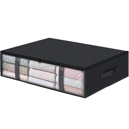 Contenedores Plegables de Almacenaje Bajo la Cama – Con Ventana Transparente para Juguetes, Ropa y Organización de Armarios - Homanage