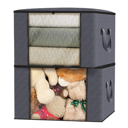 Contenedores Plegables de Almacenaje Bajo la Cama – Con Ventana Transparente para Juguetes, Ropa y Organización de Armarios - Homanage