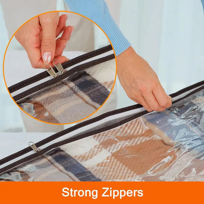 Contenedores Plegables de Almacenaje Bajo la Cama – Con Ventana Transparente para Juguetes, Ropa y Organización de Armarios - Homanage