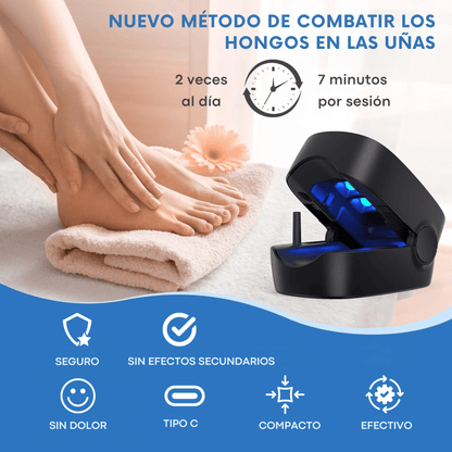 Láser para Hongos en Uñas de Pies y Manos | Dispositivo Antifúngico LED e Infrarrojo | Elimina Hongos Rápido, Sin Dolor y en Casa | Portátil, Recargable y Seguro - Homanage