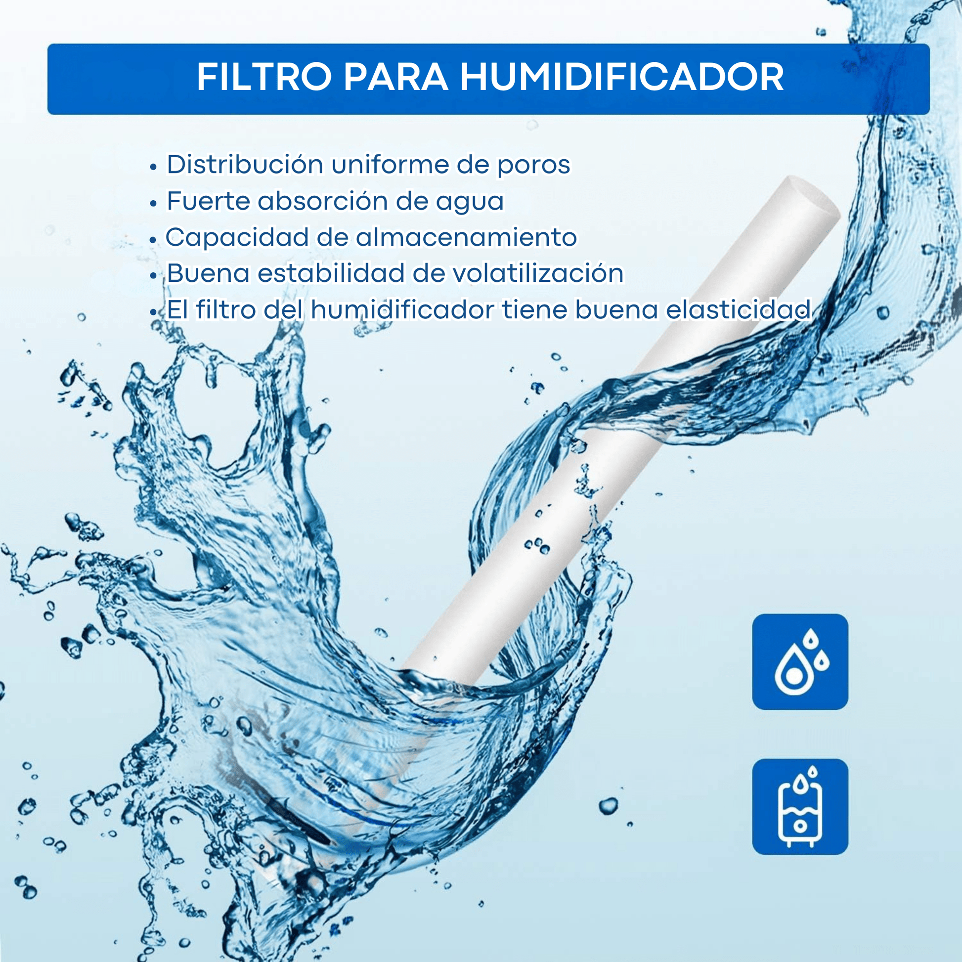 Pack de 10 Varillas de Repuesto para Humidificador – Filtros de Algodón Compatibles con Mini Humidificadores USB - Homanage