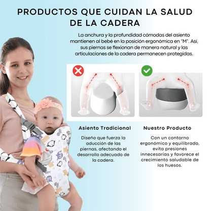 Porteador Ergonómico para Bebés Recién Nacidos y Niños | 4 en 1 Ajustable y Transpirable | Desde 0 hasta 36 Meses - Homanage
