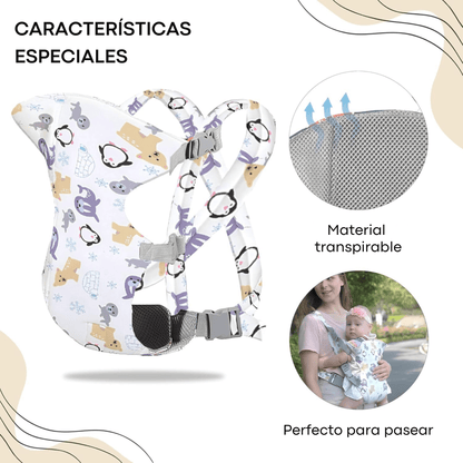 Porteador Ergonómico para Bebés Recién Nacidos y Niños | 4 en 1 Ajustable y Transpirable | Desde 0 hasta 36 Meses - Homanage