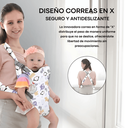 Porteador Ergonómico para Bebés Recién Nacidos y Niños | 4 en 1 Ajustable y Transpirable | Desde 0 hasta 36 Meses - Homanage
