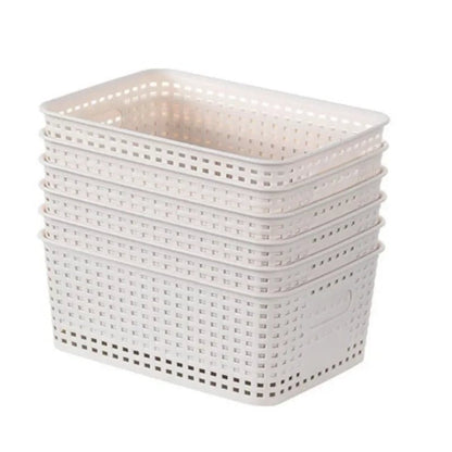 Set de 3 Cajas de Almacenaje con Tapa de Bambú – Plástico Reciclado, Apilables para Hogar y Oficina - Homanage