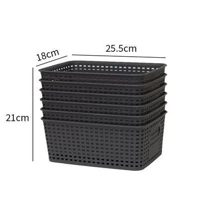 Set de 3 Cajas de Almacenaje con Tapa de Bambú – Plástico Reciclado, Apilables para Hogar y Oficina - Homanage